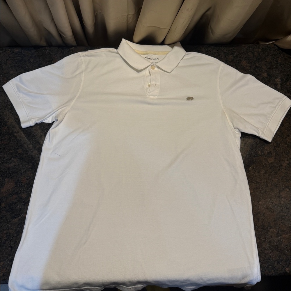 Banana Republic White Polo Shirt
